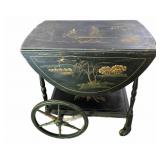Oriental Design Tea Cart