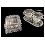Imperial Glass Candlewick Cream, Sugar & Tray wï¿½