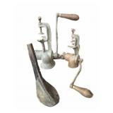 (2) Food Grinders & Shoe Last