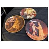 (3) Norman Rockwell Plates