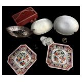 Wood Tote & Box, Oriental Dishes & Serving Trays