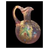 Pink Irridescent Art Glass wï¿½ Gold Detail