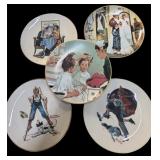 (5) Knowles/Danbury Mint Norman Rockwell Plates
