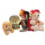 Shoe Last, Snow Globe, Stuffed Bears & Clown