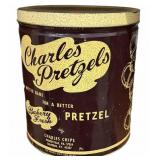 Charles Pretzels Tin Can