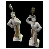 Porcelain Pair Oriental Lamps