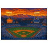 Sunset Over Dodger Stadium by Studio Van Gogh