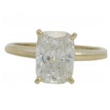 14kt Gold 1.97 ct Cushion Cut VS Lab Diamond Ring