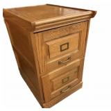 2 Drawer Oak File Cabinet