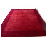 Preowned Red Plush Rug