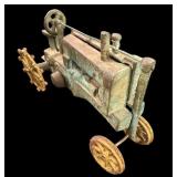Vintage Heavy Cast Iron John Deere Tractor