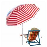 Red & Gray  Beach Umbrella