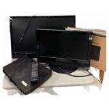 Estate Blu Ray Player & 2 Monitors & HDTV Antenna