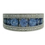 Channel Set 1.00 ct Natural Tanzanite Ring