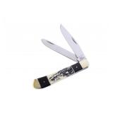 Steel Warrior White Bone Buffalo Wolf Art Knife