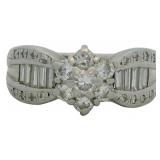 Platinum 1.00 ct Natural Brilliant Diamond Ring