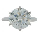 14kt Gold 4.67 ct Round Lab Diamond Ring