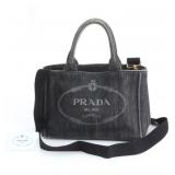 Prada Canapa Denim 2Way Shoulder Bag