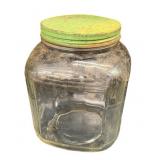 Vintage Square Glass Storage Jar