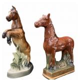 (2) Horse  Decanters