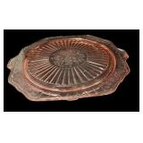 Pink Depression Cake Stand
