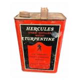 Vintage Hercules Turpentine One Gallon Can