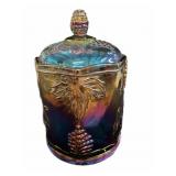 Carnival Glass Candy Jar