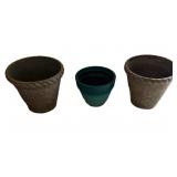 (3) PCS Estate Flower Pots