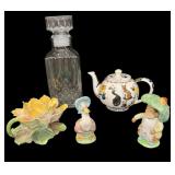 Decanter, Cat Design Teapot, Capodimonte, Rabbit
