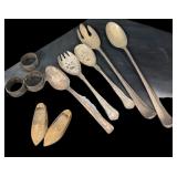 Mini Brass Shies, Napkin Rings, Serving Spoons