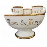 Tom & Jerry Punch Bowl Set wï¿½ 12 Cups