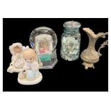 Brass sewer, Precious Moments,Jar of Shells ,