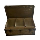 Antique Trunk With Storage Shelves