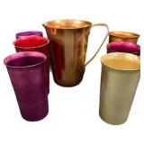 7-piece metal drink set