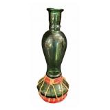 Vintage Green Glass Decanter