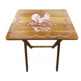 Temptations Wood Rooster Design TV TRAY