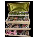 Estate Jewelry Box & Jewels