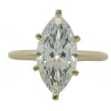 14kt Gold 2.58 ct VS Marquise Lab Diamond Ring