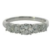 Platinum 1.03 ct Natural Brilliant Diamond Ring