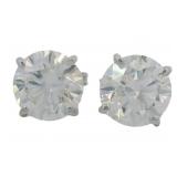 14k Gold 5.01 ct Round VS Diamond Stud Earrings