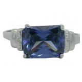 Natural 2.26 ct Tanzanite & Diamond Accent Ring