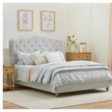 Full Daimond Tufted Platform Bed