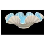 3.5 x 11 ï¿½ Vintage Fenton Ruffled Edge Blue &