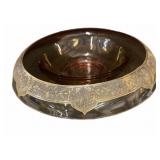 Amber Glass Console Bowl