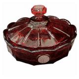 Ruby FOSTORIA Coin Glass Candy Dish