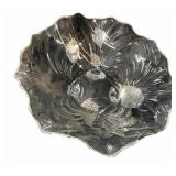 10 ï¿½. Silver Leaf Footed Bowl