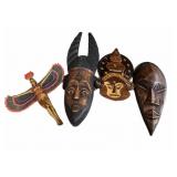 Hand Carved Wood Face Masks & More