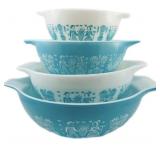 Amish Butter Print 4 pc Pyrex Mixing Bowls