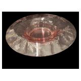 Pink Depression Etched Flip Bowl