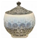 White Opalescent Cookie Jar